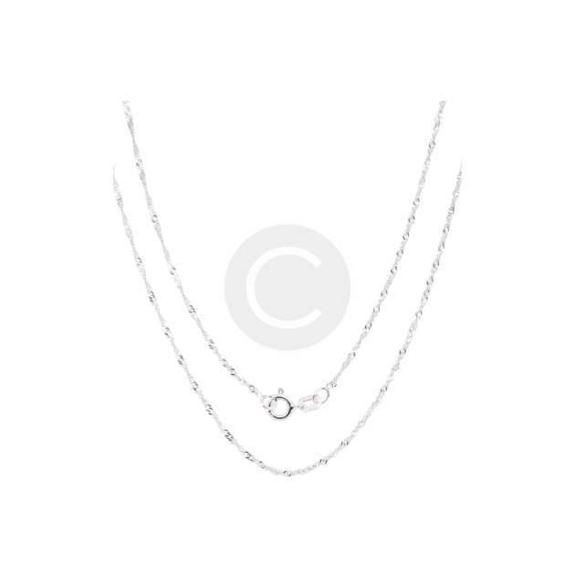 Pori Italian Sterling Silver Diamond-cut Necklace