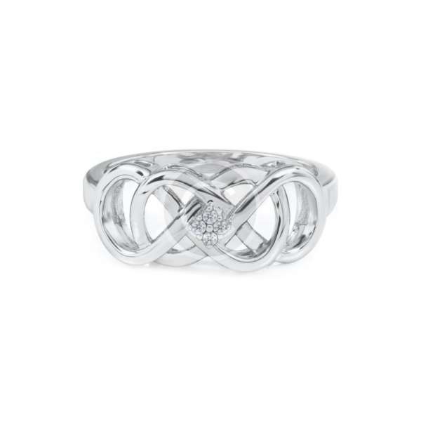 White Gold Diamond Semi-Eternity Band – Image 3