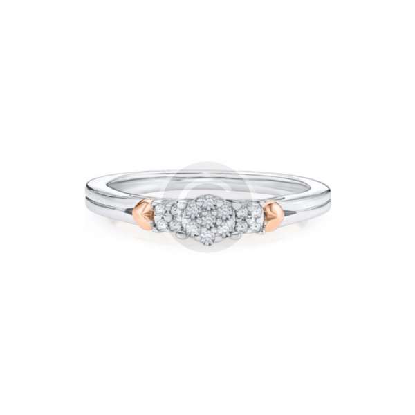 Band Ring in Platinum With Diamonds – Image 3