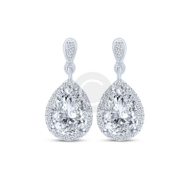 Mondevio Silver Bead Hoop Earrings – Image 2